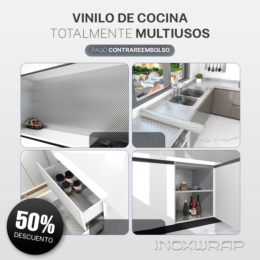 INOXWRAP® Vinilo de Cocina (3 metros)